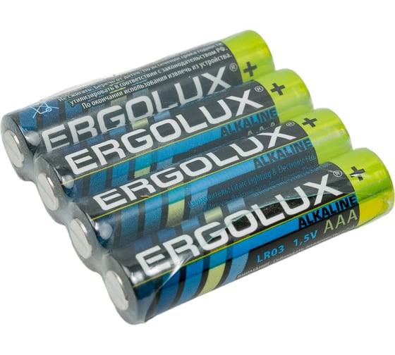 Батарейка Ergolux LR03, Alkaline, SR4,1.5В 14281