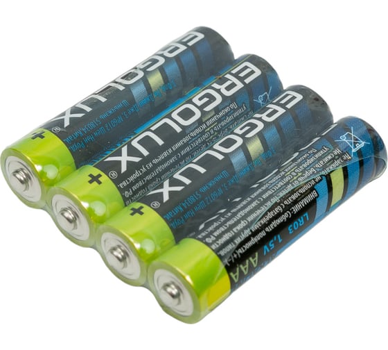 Батарейка Ergolux LR03, Alkaline, SR4,1.5В 14281