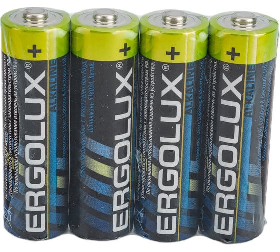 Батарейка Ergolux LR6, Alkaline, SR4, LR6, 1.5В 14282