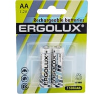 Аккумулятор Ergolux NHAA1500BL2 1.2В, AA-1500mAh, Ni-Mh, BL-2 12975