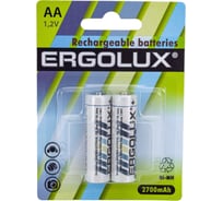 Аккумулятор Ergolux NHAA2700BL2,1.2В, AA-2700mAh, Ni-Mh, BL-2 12445