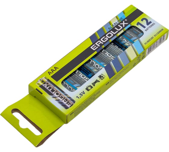 Батарейка Ergolux 1.5В, LR03, Alkaline, BP-12 11745