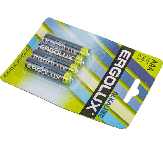 Батарейка Ergolux 1.5В, LR03, Alkaline, BL-4 11744