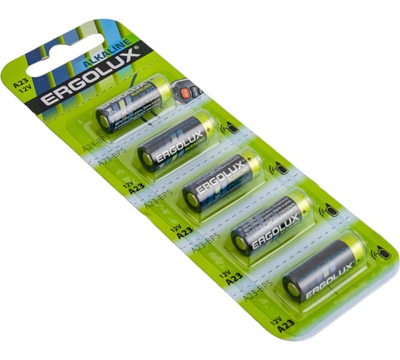Батарейка Ergolux A23-BP, 12В, LR23A, BL-5 12296