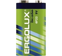 Батарейка Ergolux 6F22SR1, 9В, 6F22, SR1 12443