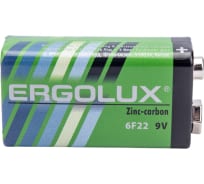 Батарейка Ergolux 6F22SR1, 9В, 6F22, SR1 12443