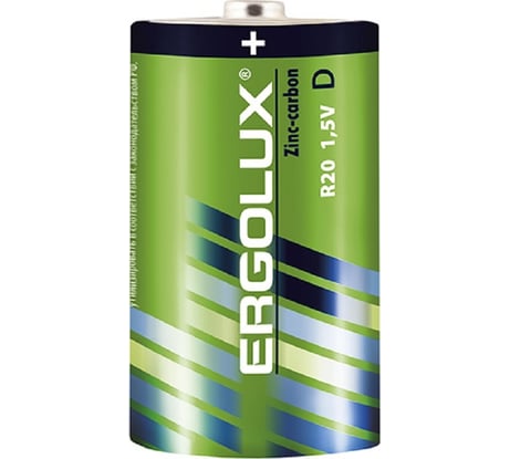 Батарейка Ergolux 1.5В, R20, SR2 12442