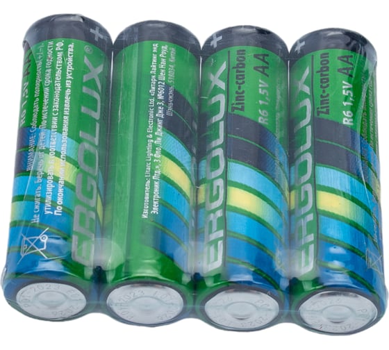 Батарейка Ergolux R6SR4, 1.5В, R6, SR4 12441