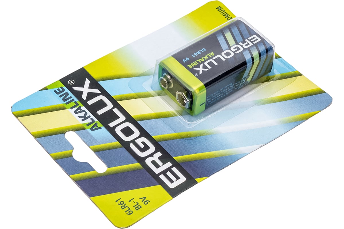 Батарейка Ergolux 6LR61, 9В, Alkaline, BL-1 11753 - выгодная цена ...
