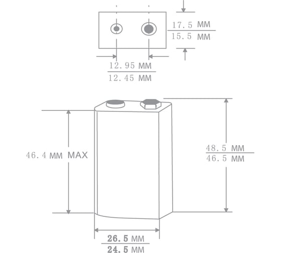Батарейка Ergolux 6LR61, 9В, Alkaline, BL-1 11753
