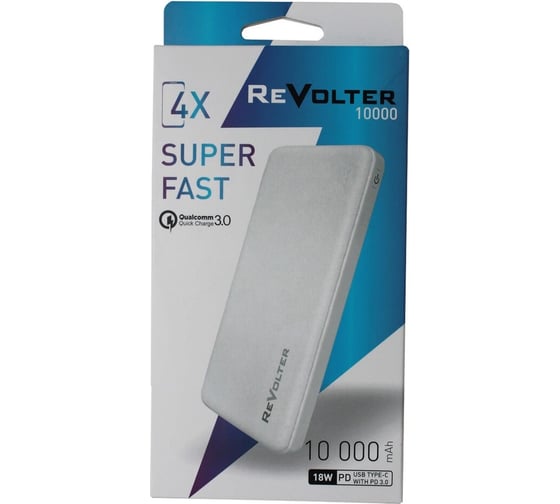 Внешний аккумулятор ReVolter 10000 white