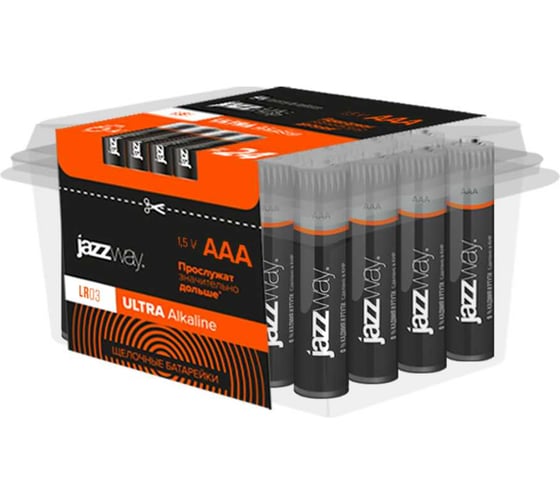 Батарейка Jazzway Jаzzway Элемент питания алкалиновый AAA/LR03 1.5В Ultra Alkaline PB-24 (упаковка 24шт) 5026834