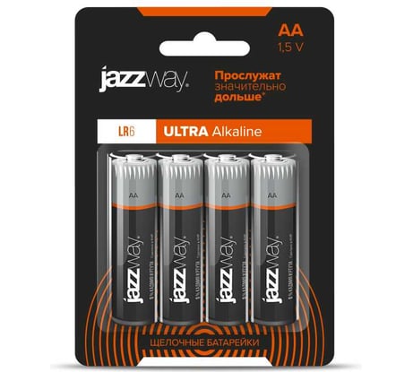 Батарейка Jazzway Jаzzway Элемент питания алкалиновый AA/LR6 1.5В Ultra Alkaline BL-4 (блистер 4шт) 5010772