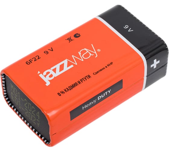 Солевая Батарейка крона Jazzway Jаzzway 6F22 Heavy Duty 5004122