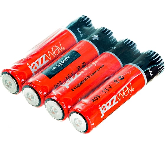 Солевая батарейка JazzWay R03 Heavy Duty 4шт 5004153