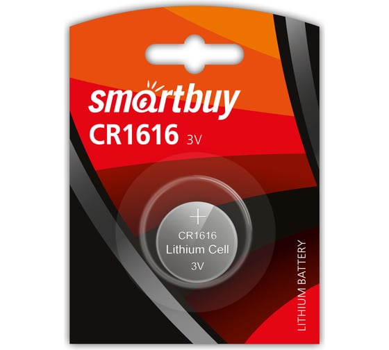 Литиевый элемент питания Smartbuy CR1616 SBBL-1616-1B