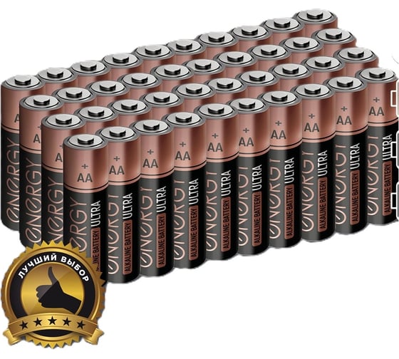 Батарейка алкалиновая ENERGY Ultra LR6/10KS (АА) 40 штук 107137