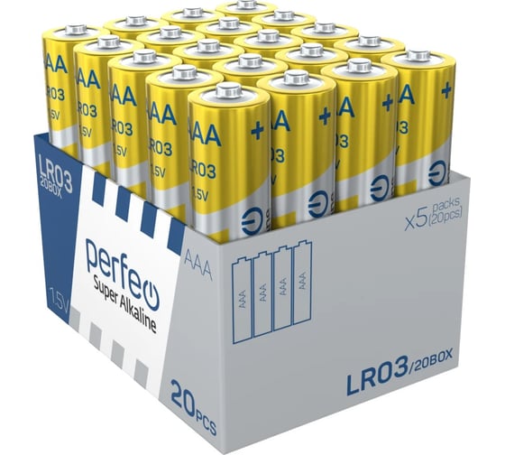 Батарейки PERFEO LR03/20BOX Super Alkaline 30018339