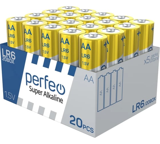 Батарейки PERFEO LR6/20BOX Super Alkaline 30018340