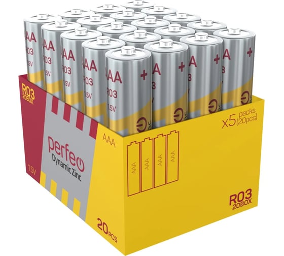Батарейки PERFEO R03/20BOX Dynamic Zinc 30018343 1