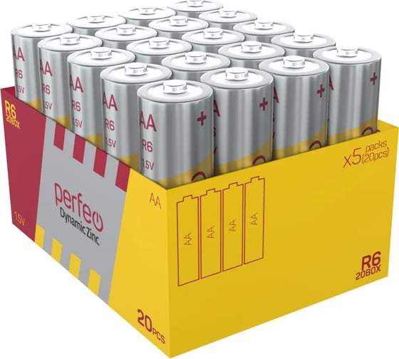 Батарейки PERFEO R6/20BOX Dynamic Zinc 30018345