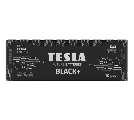 Батарейки Tesla AA, BLACK+, 10 штук 8594183396637
