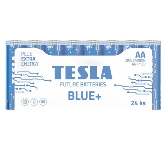 Батарейки Tesla AA, BLUE+, 24 штуки 8594183392189 1
