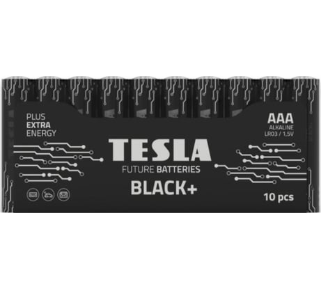 Батарейки Tesla AAA, BLACK+, 10 штук 8594183396682