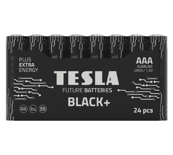 Батарейки Tesla AAA, BLACK+, 24 штуки 8594183396699 1