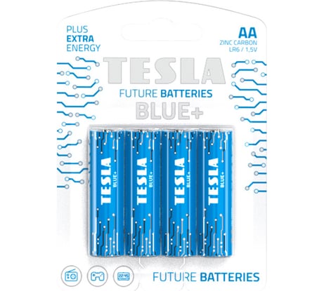 Батарейки Tesla AA, BLUE+, 4 штуки 8594183392165