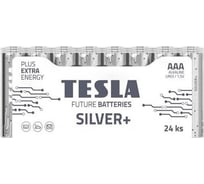 Батарейки Tesla AAA, SILVER+, 24 штуки 8594183392356