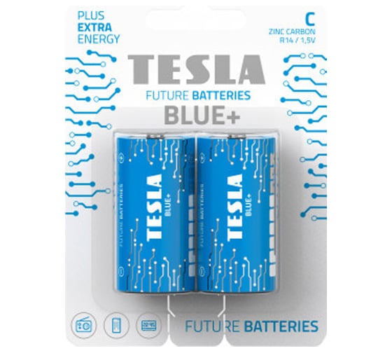 Батарейки Tesla C, BLUE+, 2 штуки 8594183392226