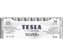 Батарейки Tesla AA, SILVER+, 10 штук 8594183392318