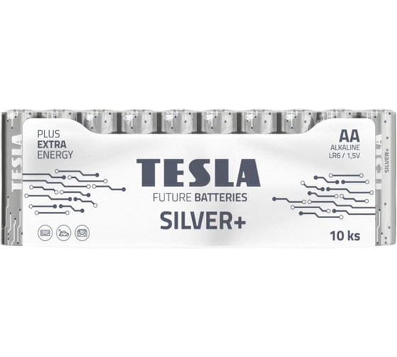 Батарейки Tesla AA, SILVER+, 10 штук 8594183392318 1