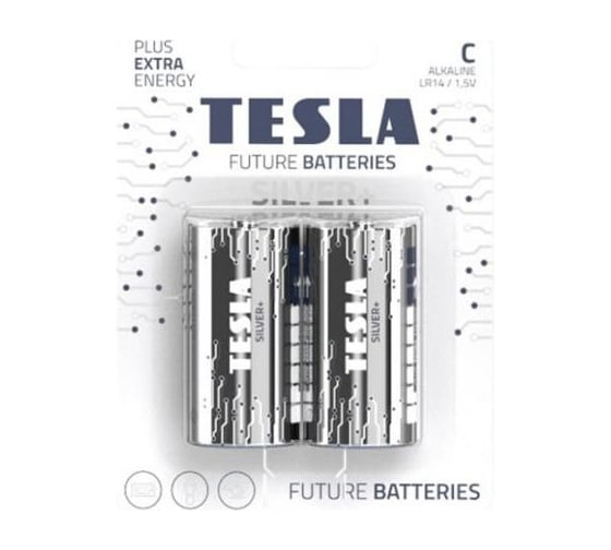 Батарейки Tesla C, SILVER+, 2 штуки 8594183392370 1