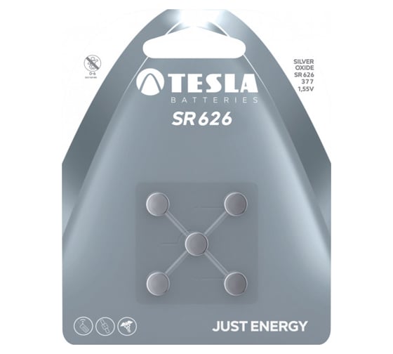 Батарейки Tesla SR 626, 5 штук 8594183392097 1