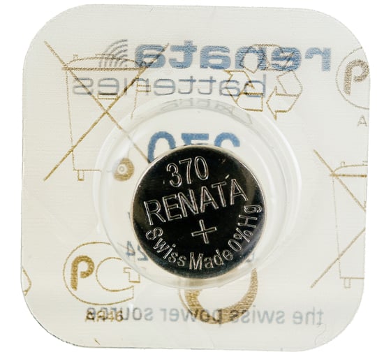 Батарейка для часов Renata R 370 (SR 920 W, 1.55V, 38mAh, 9.5x2.1mm) 4351 1