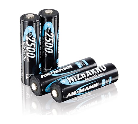 Аккумулятор ANSMANN 1322-0005 Ni-Zn AA 2500мВтч, 1500мАч SR4, в упак 4 шт 15459