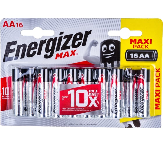 Батарейка ENERGIZER MAX LR6/E91/AA BL16 7638900410785