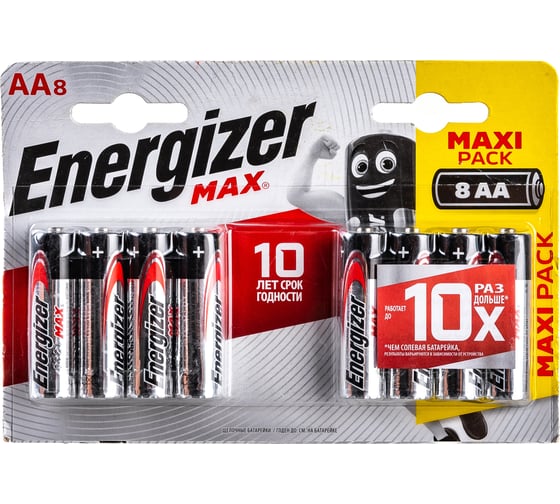 Батарейка ENERGIZER MAX LR6/E91/AA BL8 7638900410242