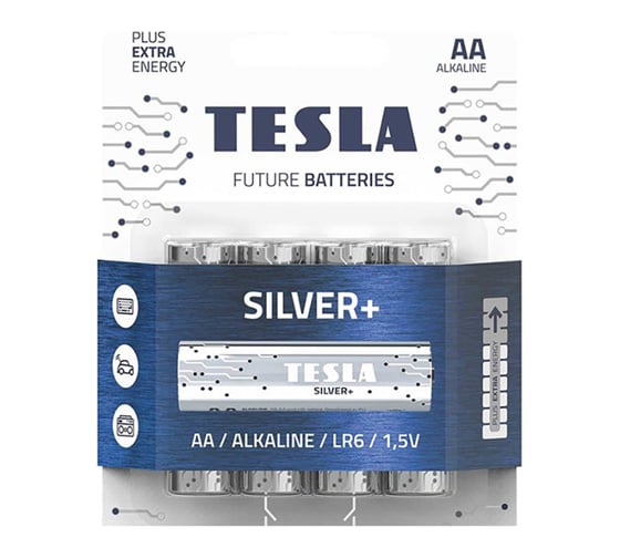 БатарейкиTesla AA SILVER+ 4 штуки 8594183392332 1