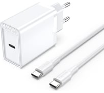 Набор для зарядки VENTION з/у 25W и кабель USB-C 3А Белый FAHWF-EU