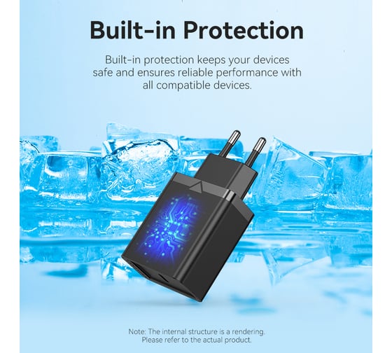 Набор для зарядки VENTION з/у 25W и кабель USB-C 3А Белый FAHWF-EU