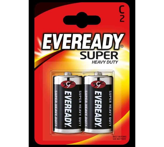 Батарейки Energizer EVEREADY HD, C/R14, 2 шт/бл 7638900370829