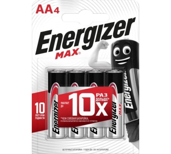 Батарейки Energizer R6 AA 4 шт/бл Alkaline 7638900370812 1