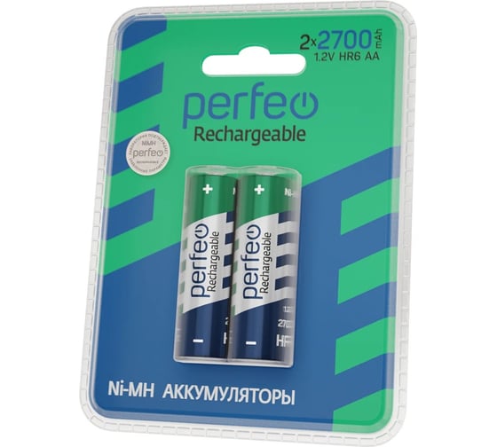Аккумулятор Perfeo AA2700mAh/2BL Пластик 30017536