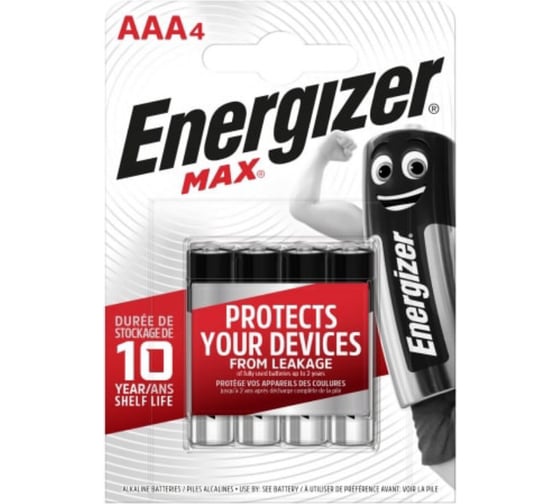 Батарейки Energizer R03 AAA 4 шт/бл Alkaline 7638900269956