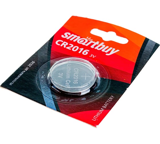 Литиевый элемент питания Smartbuy CR2016 SBBL-2016-1B