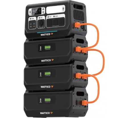 Портативная электростанция, источник бесперебойного питания WATTICO Home 2 кВт / 8,2 кВтч home_2200_3_battery