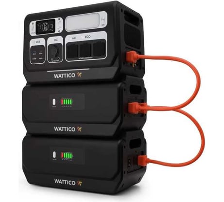 Портативная электростанция, источник бесперебойного питания WATTICO Home 2 кВт / 6,1 кВтч home_2200_2_battery